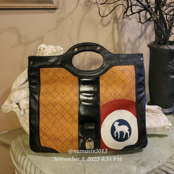 L.A.M.B. by Gwen Stefani Bullseye Convertable Crossbody Clutch Laptop bag #625 - Picture 2 of 13